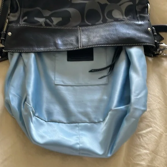 COACH Signature Hobo Shoulder Bag w/ Long Strap - Picture 6 of 9